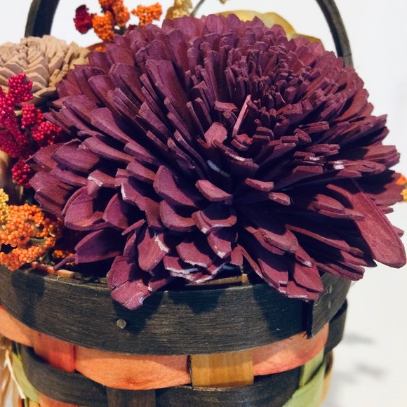 Autumn Sola Wood Flower Basket Decor Halloween - Picture 8 of 8
